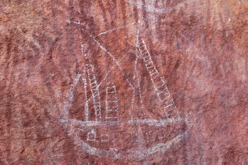 Felszeichnungen am Walghana Rock