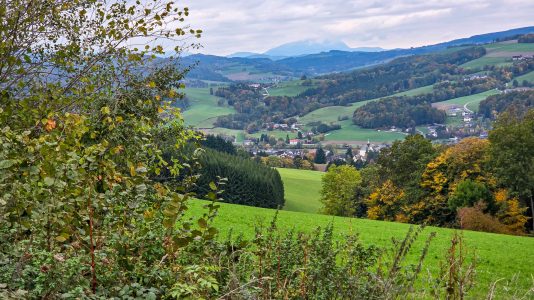 Blick zum Schneeberg