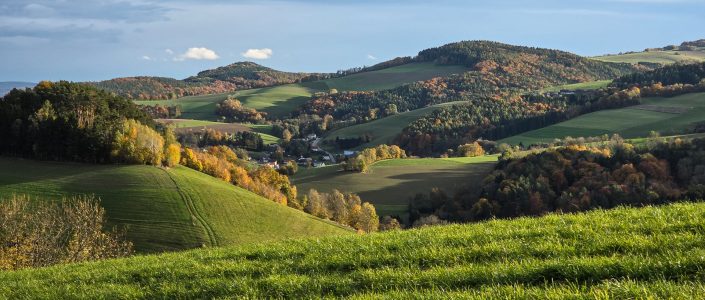 Herbstliches Hügelland