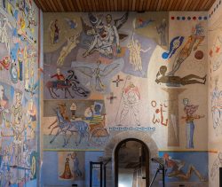 Südwand der Engelkapelle mit Christus als Weltenrichter (Boeckl)