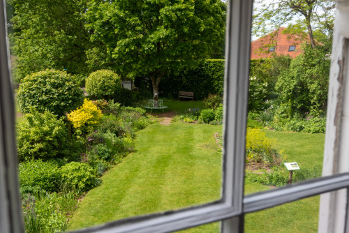 Blick aus dem Fenster von Jane Austens Schlafzimmer