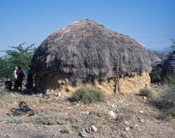 Rundhütte in Dorf in der Tihama