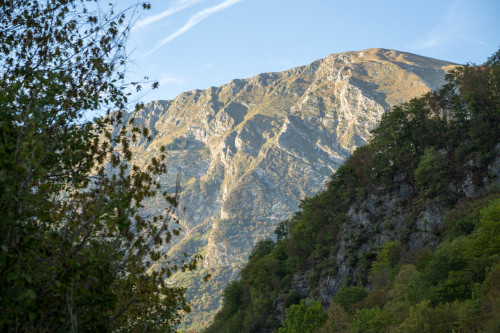 Beim Kozjak-Wasserfall
