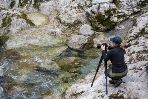 Christine am Zusammenfluss Tolminka - Zadlaščica