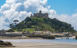 Letzter Blick auf St. Michaels Mount, bei Ebbe