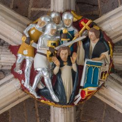 Schlussstein: Ermordung von Thomas Becket