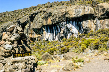 Zebra Rocks bei den Horombohütten, Akklimatisationstag
