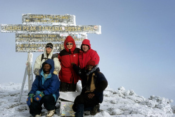 Auf dem Uhuru Peak, Kibo