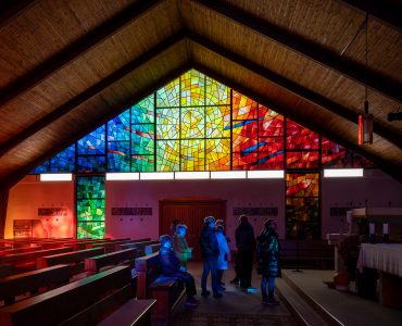 Glasfenster der Marienkirche (1995 Kunstglaswerkstätte des Stiftes Schlierbach)